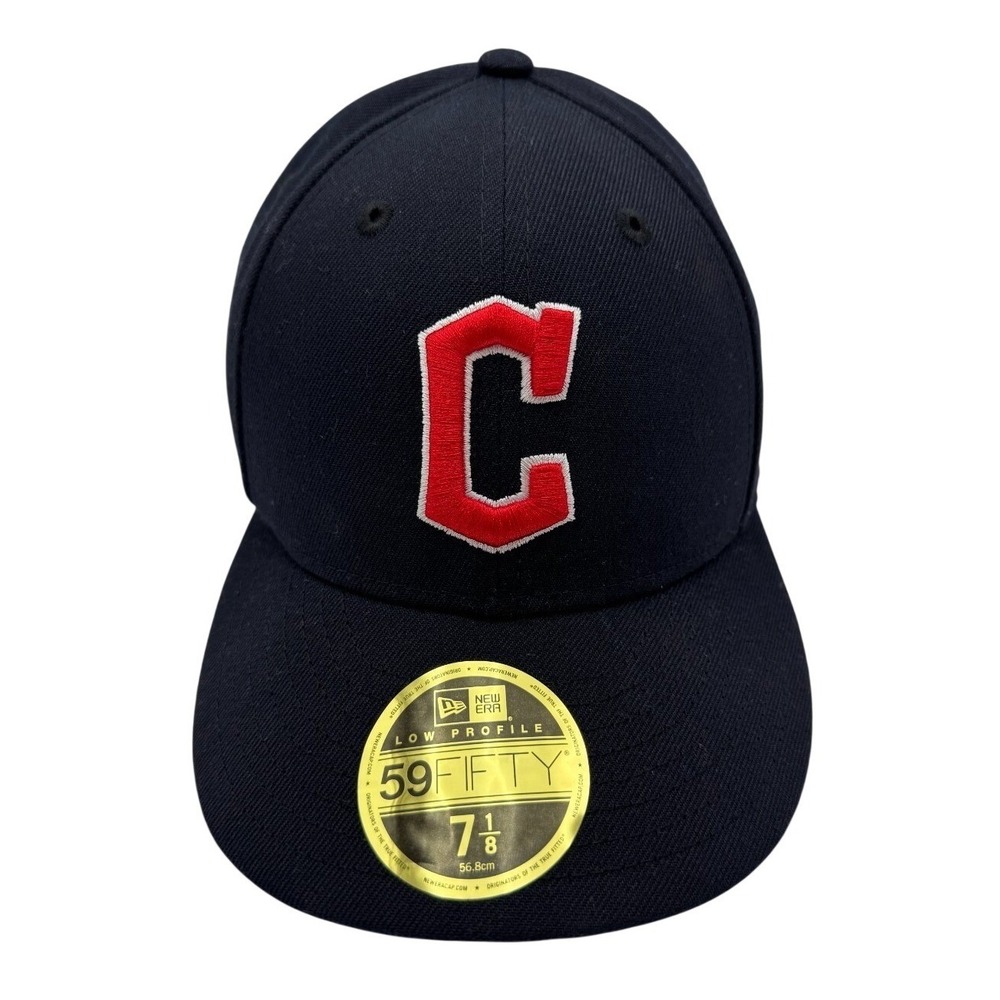 Cleveland Guardians New Era Men's Navy Blue OFFICIAL On-Field Baseball Cap 7 1/8